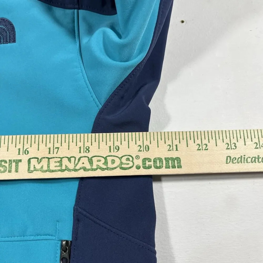 The North Face Soft Shell Jacket Mens Small Blue Full Zip Fleece Lined
